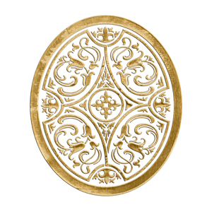 DNSKESN-610-GD-WT Filigree Gold White